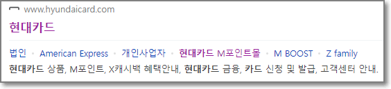 현대카드 홈페이지