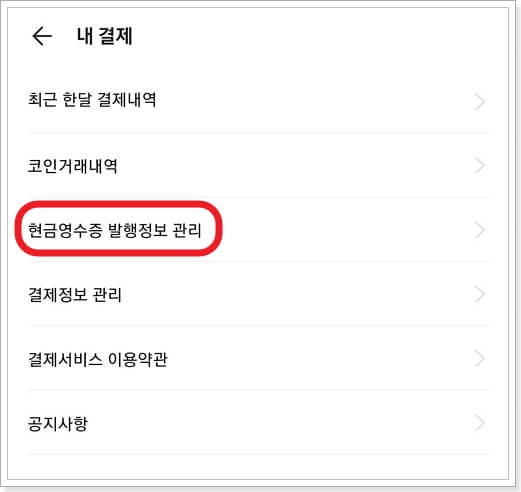 카카오톡 현금영수증